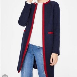 NWOT Boden Eadie textured coat in navy